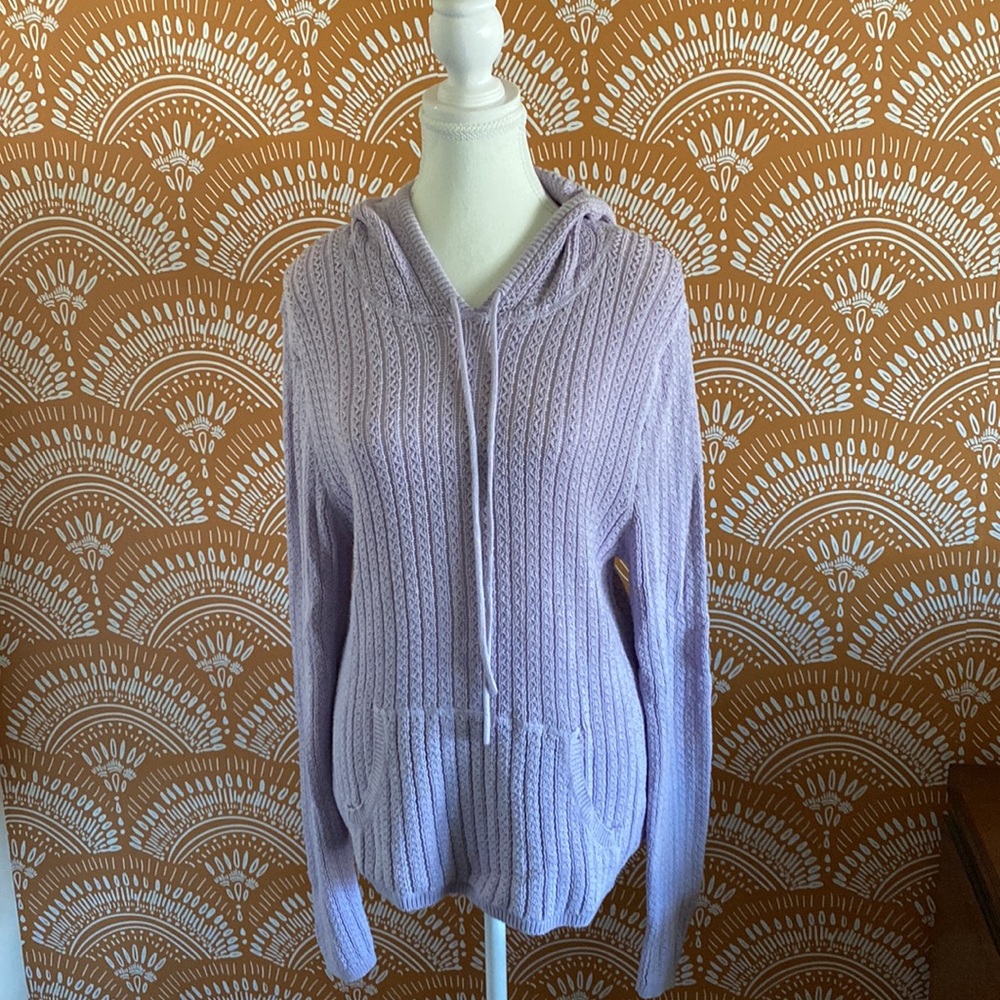 Knit Pullover Hoodie